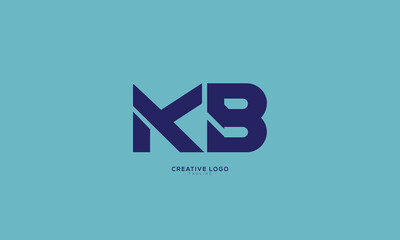 KB Abstract initial monogram letter alphabet logo design