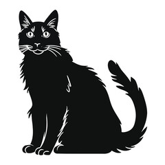 Fototapeta premium Turkish Angora Silhouette