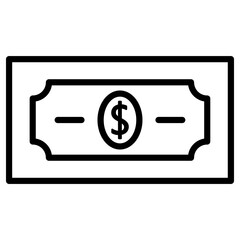 dollar icon, simple vector design