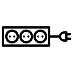 electric socket icon, simple vector design