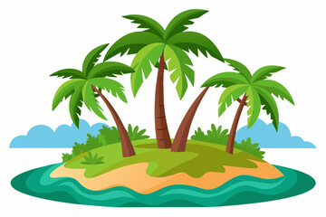 Fototapeta na wymiar represents tropical island design on white background