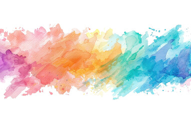 Soft Pastel Brushwork, Watercolor illustration with pastel brush strokes,PNG Image, isolated on...