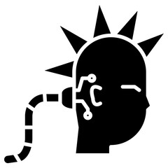 cyberpunk icon, simple vector design