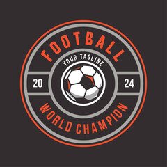 Football logo template vector isolated. Soccer logo template vector design.