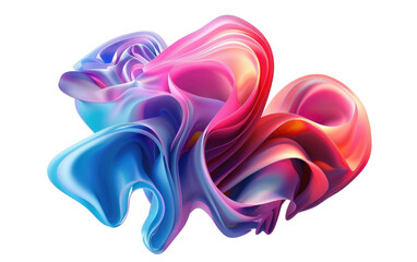 Dynamic Chromatic Fluid Abstraction,PNG Image, isolated on Transparent background.