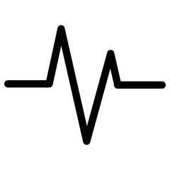 cardiograph icon, simple vector design