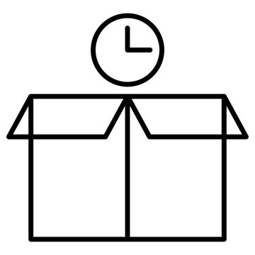cardboard box icon, simple vector design