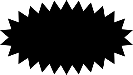 Starburst sticker set - collection of special offer sale oval and round shaped sunburst labels and badges. Promo stickers with star edges. Vector.