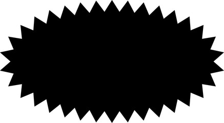 Starburst sticker set - collection of special offer sale oval and round shaped sunburst labels and badges. Promo stickers with star edges. Vector.