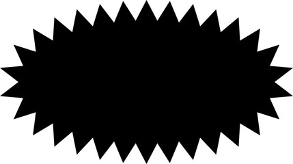 Starburst sticker set - collection of special offer sale oval and round shaped sunburst labels and badges. Promo stickers with star edges. Vector.