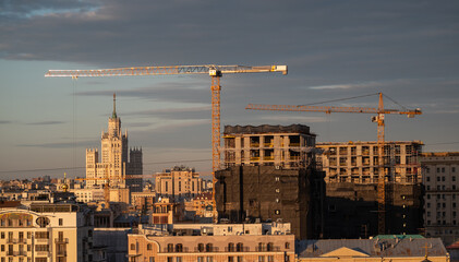 Construction of the Lavrushensky residential complex in the center of the Russian capital.