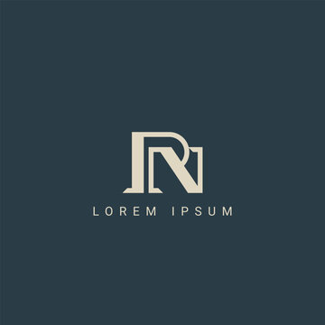 Minimal creative initial based PN logo and NP logo. Letter PN NP creative elegant monogram white color on black background