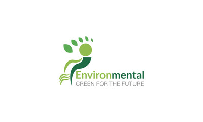 Creative environment nature and care logo design.