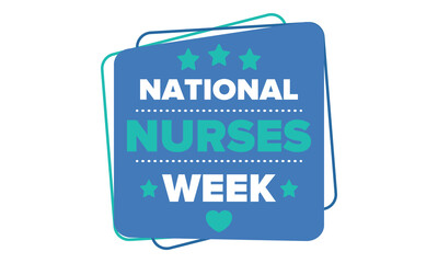 National Nurses Week. Thank you nurses. Medical and health care concept. Fighters against viruses and diseases. In honour of the doctors. Celebrated annual in United States. Vector illustration poster