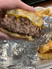 hamburger on a plate
