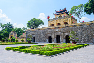 views of hanoi temple, vietnam