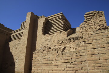 Ishtar gate in Babylon in iraq , ancient ruins 