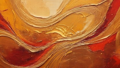 golden abstract oil painting texture