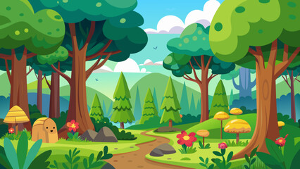 forest-background vector illustration 