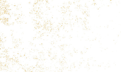 Fototapeta na wymiar Golden glitter confetti falling down on transparent background. Vector illustration.