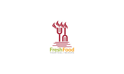 Healthy Food Logo Template vector illustration.