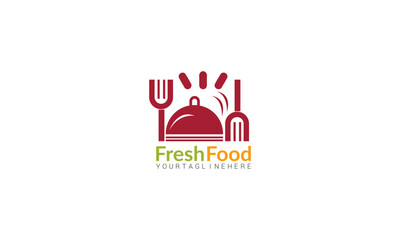 Professional green food and drink logo with the words "food and drink"