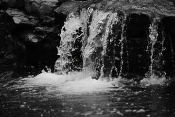 water flowing into the water