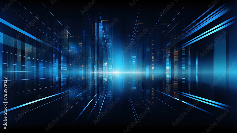 Poster vibrant abstract background with glowing neon lines and futuristic design.