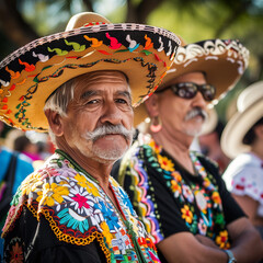 
Latin man wearing as Traditional Mexican mariachi at parade or cultural Festival in Mexico Latin...