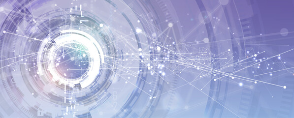 Obraz premium Abstract Artificial intelligence. Cloud computing. Machine learning. Technology web background. Virtual concept futuristic background