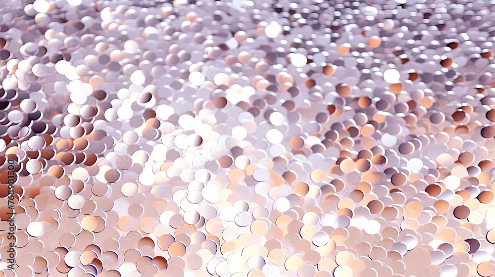 Poster Abstract shiny background with holographic glitter. Scattered confetti sparkles with violet and yellow color.