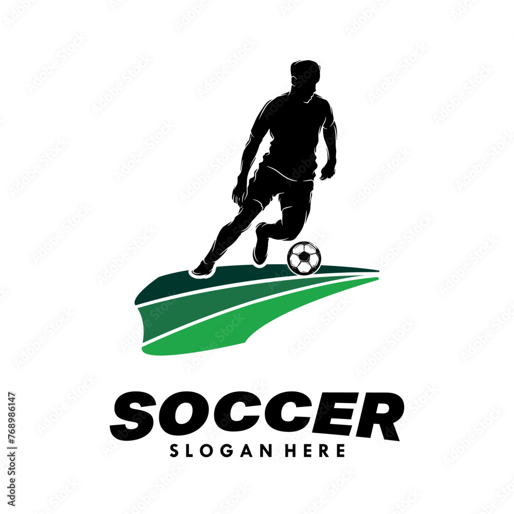 Sticker Soccer football logo designs templates