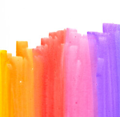 Abstract blended watercolor Rainbow felt pen colour on paper texture background - obrazy, fototapety, plakaty