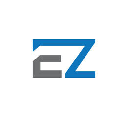 EZ letter logo design vector and ZE letter logo design vector template