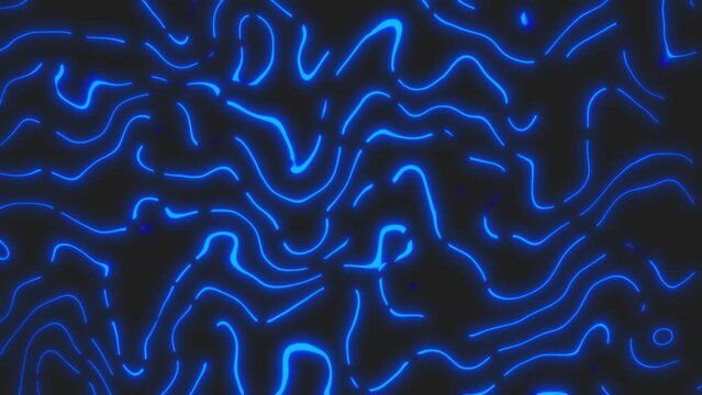 Abstract glossy, wavy liquid animation background. Liquid patterns, flowing fluid texture. Liquid psychedelic pattern