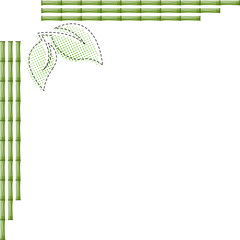 bamboo corner point leaves