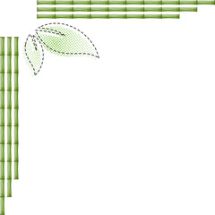 bamboo corner point leaves