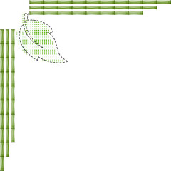 bamboo corner point leaves
