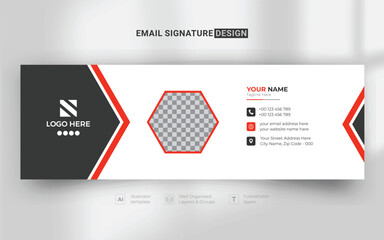 Modern elegant clean email signature design template with simple luxury vibe