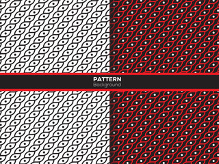 Modern patterns featuring a minimal black and white as a background with a red pattern