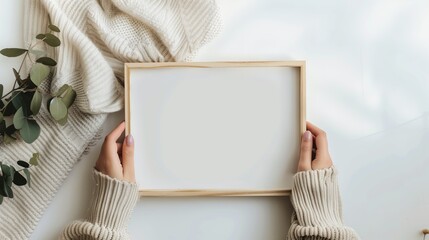 Blanket and Frame Mockup: Aesthetic, Minimal, Home Decor