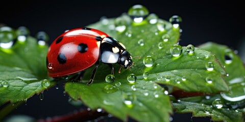 ladybug on grass