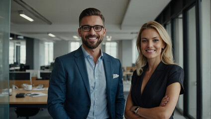 Obraz premium Male female business couple 