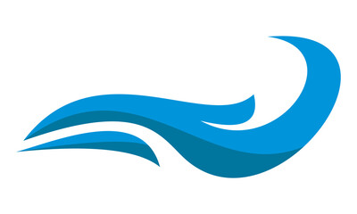 Obraz na płótnie Canvas simple water wave vector logo