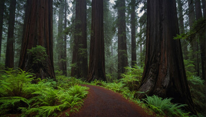 Redwood National Forest  - obrazy, fototapety, plakaty