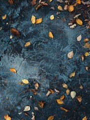 Obraz premium A collection of leaves lies scattered on the ground, forming a dense cluster of autumn foliage