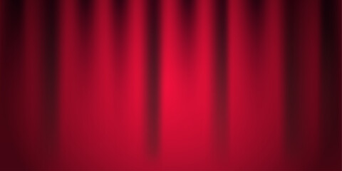 Red curtains background. Medium banner size. Vector background with lines. Graphic element for design