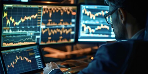Trader Analyzing Financial Charts