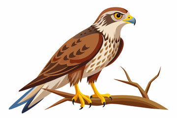 Ferruginous-Hawk perching on a branch