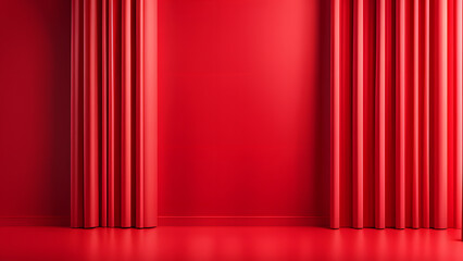 Grand Opening Extravaganza Luxurious Red Curtain Template for Video Premieres and Parties